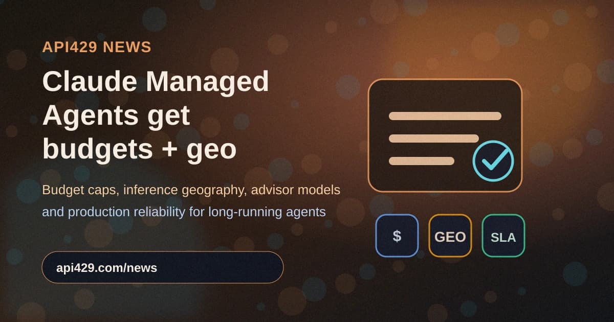 Anthropic добавила budgets и inference_geo в Claude Managed Agents
