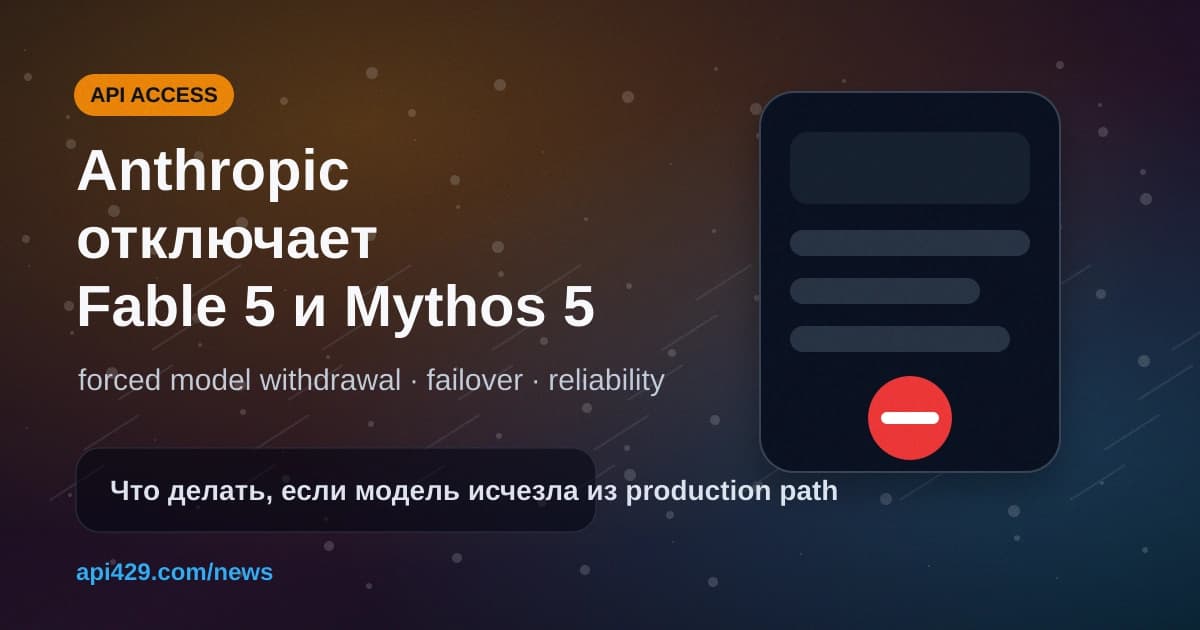 Anthropic отключает Fable 5 и Mythos 5 после директивы правительства США
