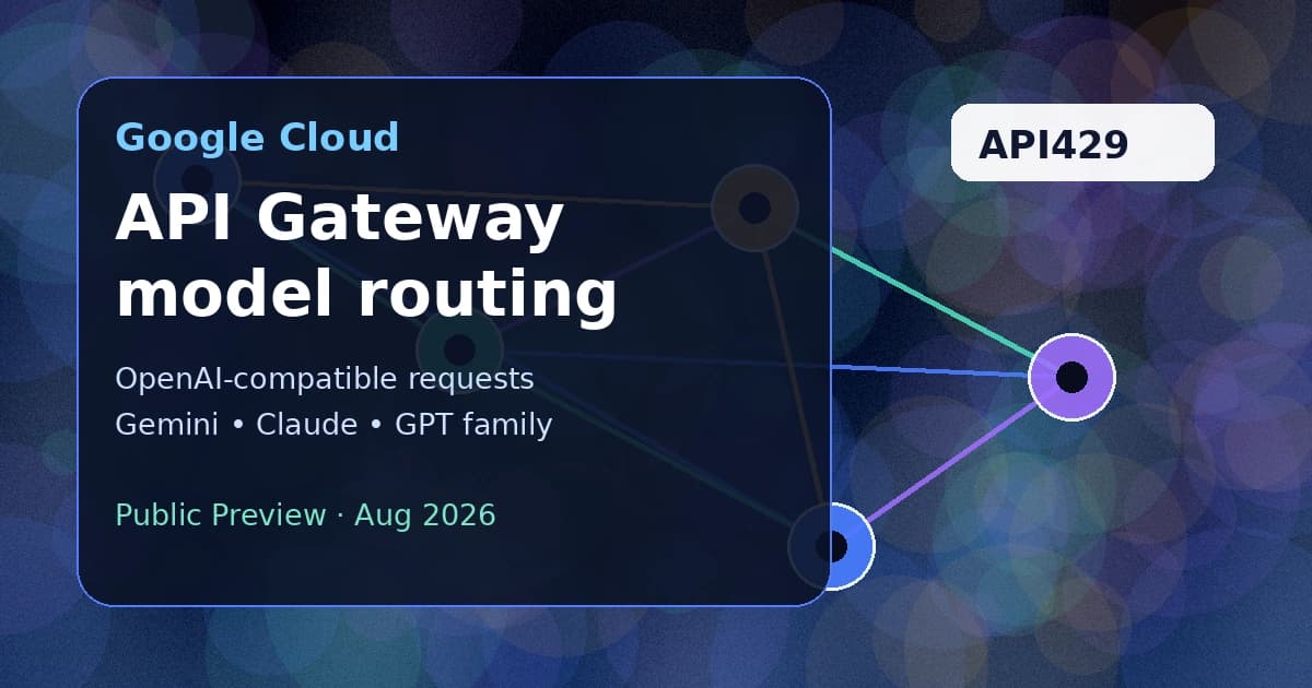 Google Cloud добавила model routing в API Gateway Public Preview