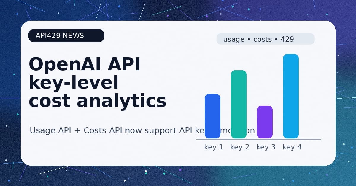 OpenAI добавила API key dimension в Usage и Costs dashboards