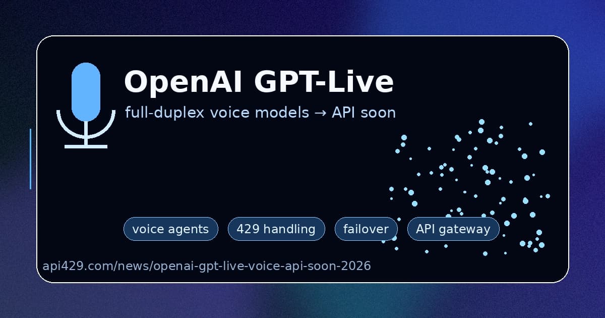 OpenAI представила GPT-Live и планирует вывести voice-модели в API