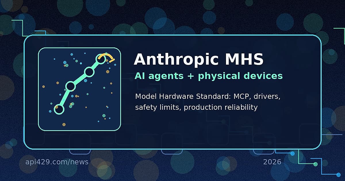 Anthropic открыла research preview Model Hardware Standard для AI-агентов и физических устройств