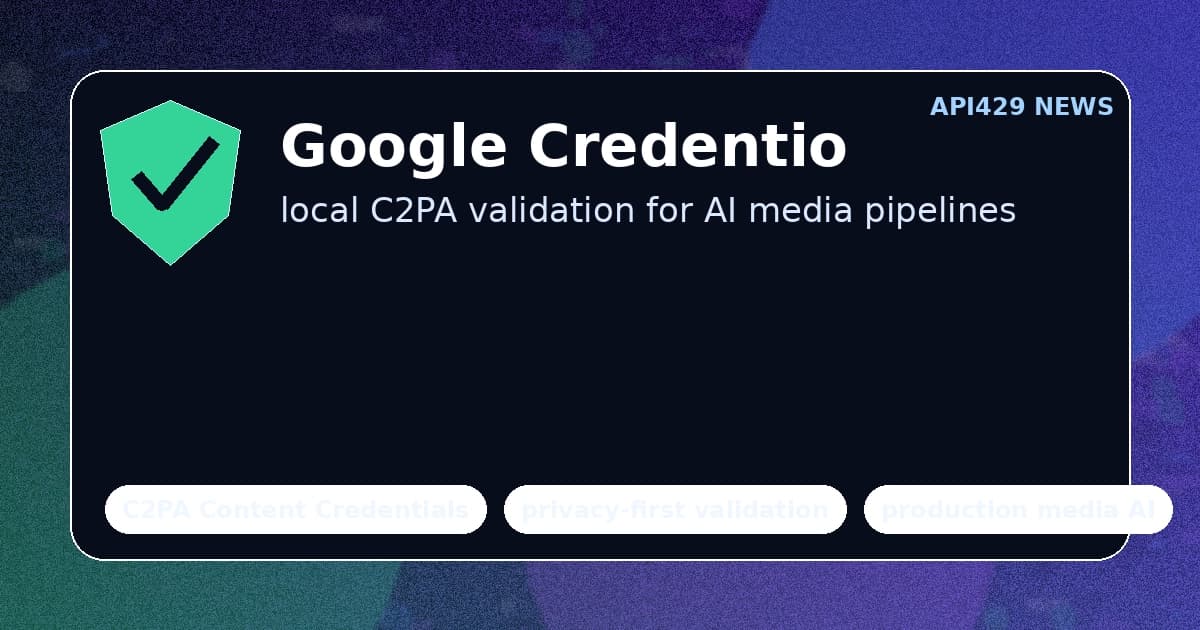 Google открыла Credentio для локальной проверки C2PA Content Credentials
