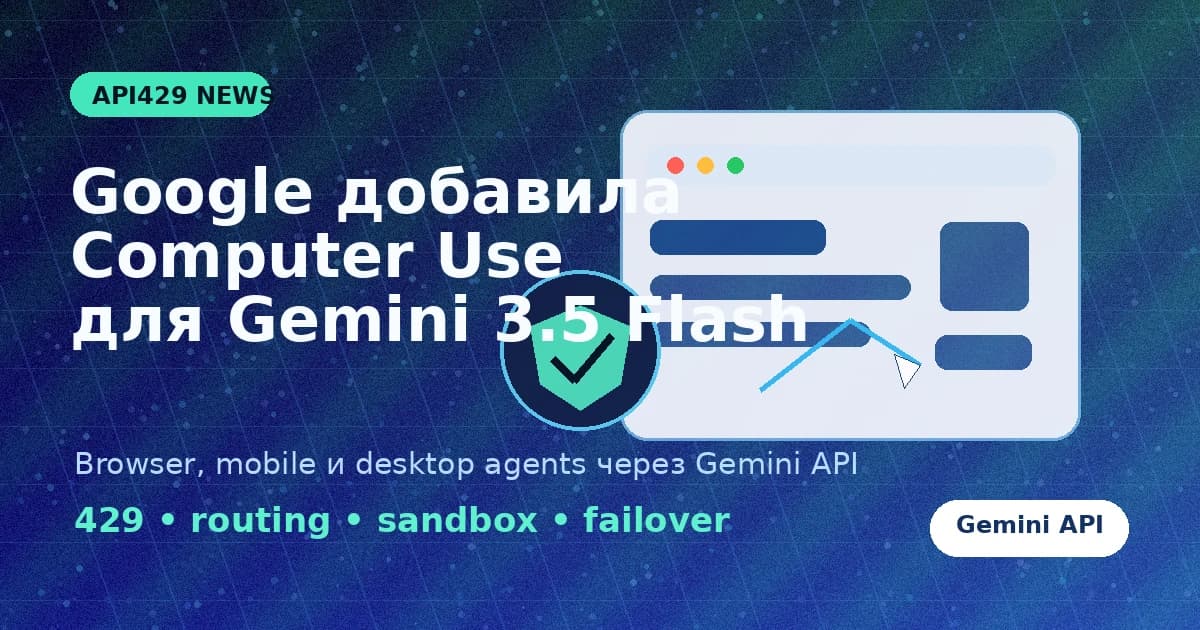 Google добавила Computer Use для Gemini 3.5 Flash в Gemini API
