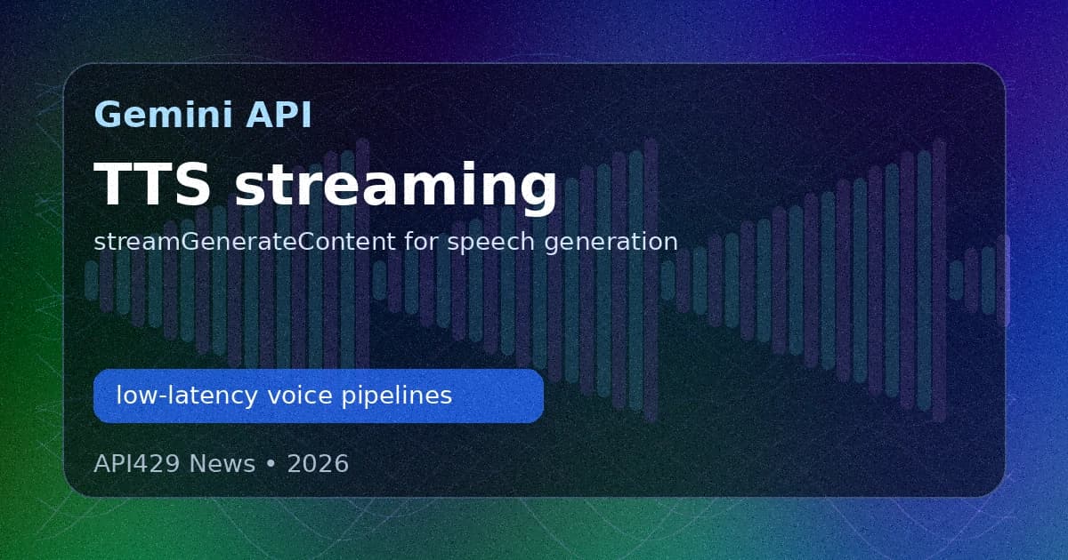 Google добавила streaming для Gemini 3.1 Flash TTS в Gemini API