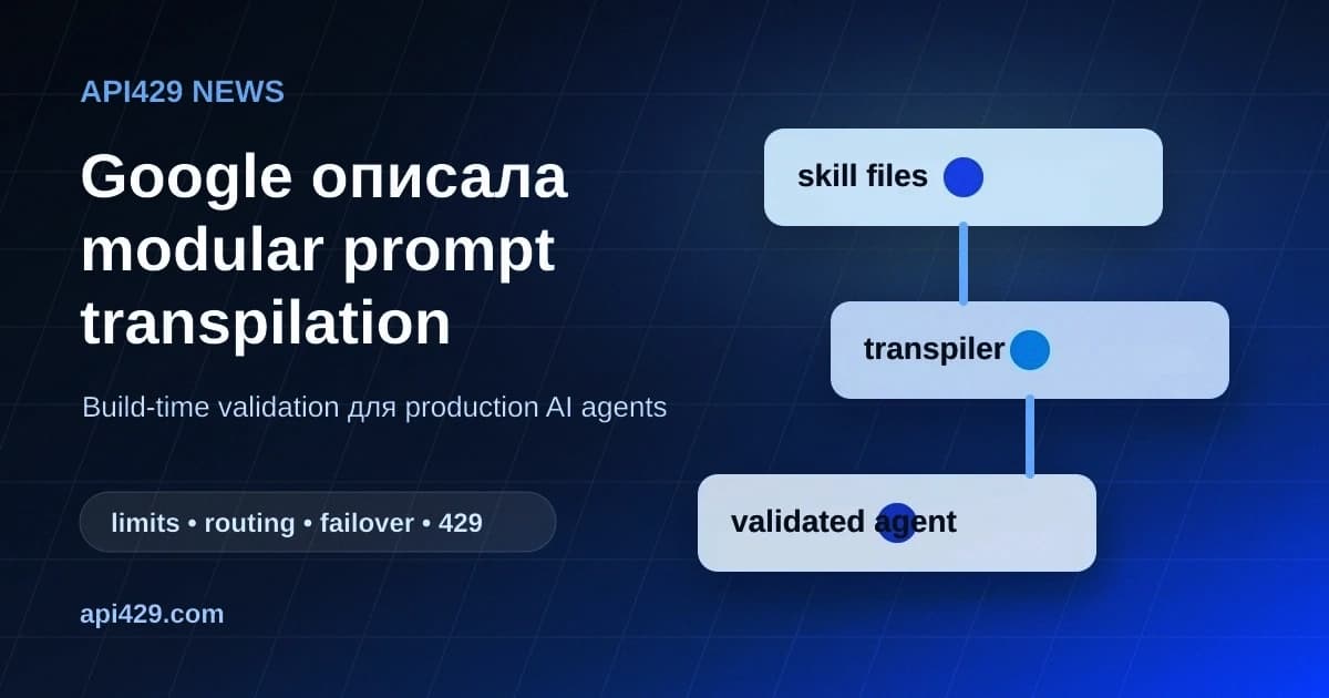 Google описала modular prompt transpilation для production AI agents